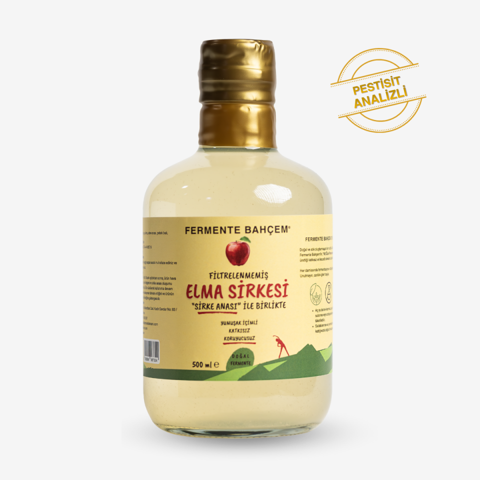 Doğal Elma Sirkesi 500 ml (PESTİSİT ANALİZLİ)
