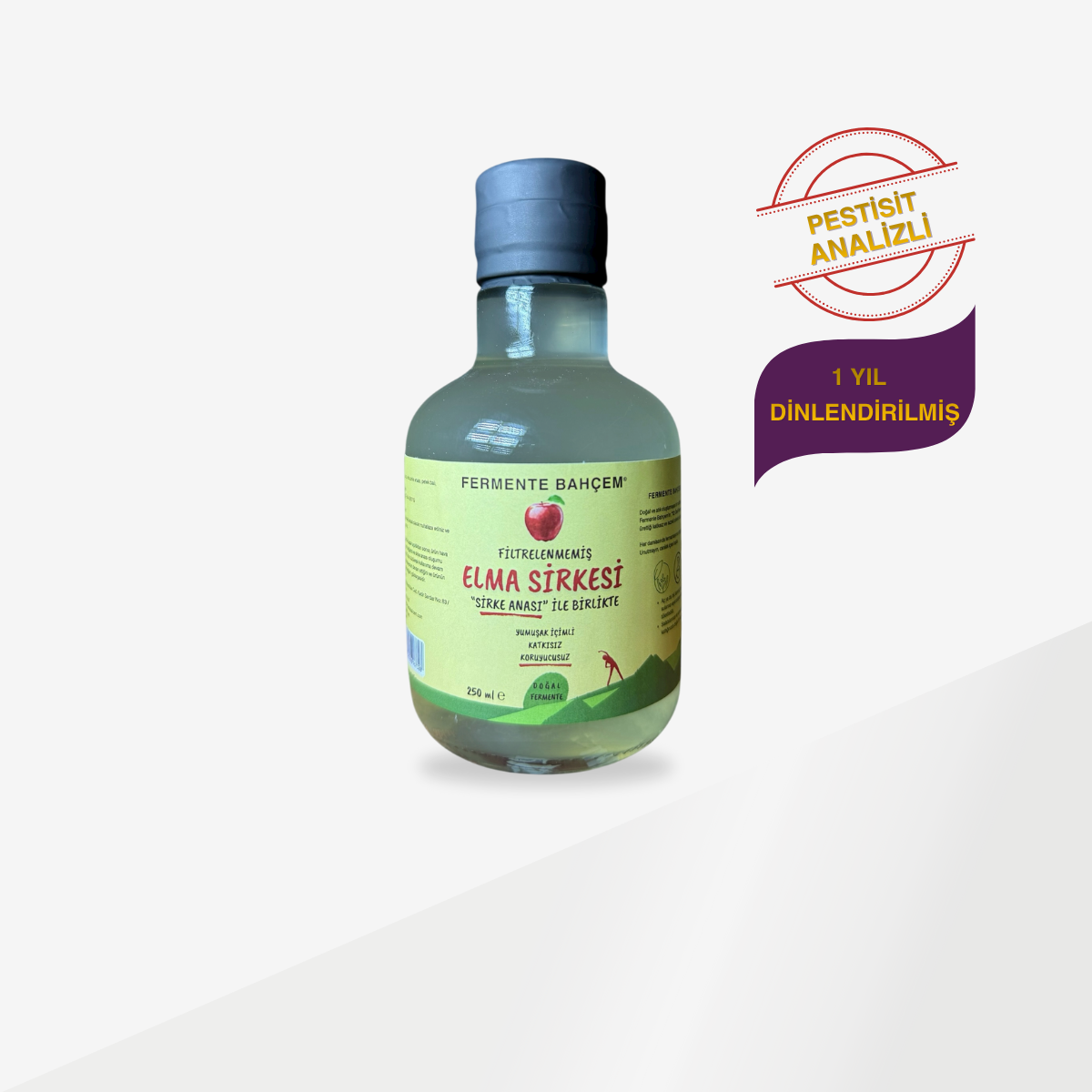 Doğal Elma Sirkesi 250 ml (PESTİSİT ANALİZLİ)