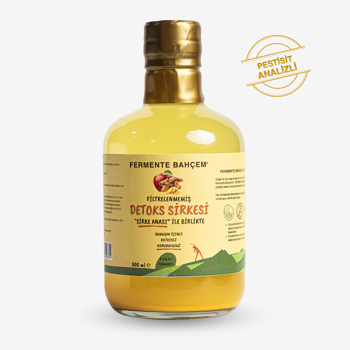 Doğal Detoks Sirkesi 500 ml (PESTİSİT ANALİZLİ)