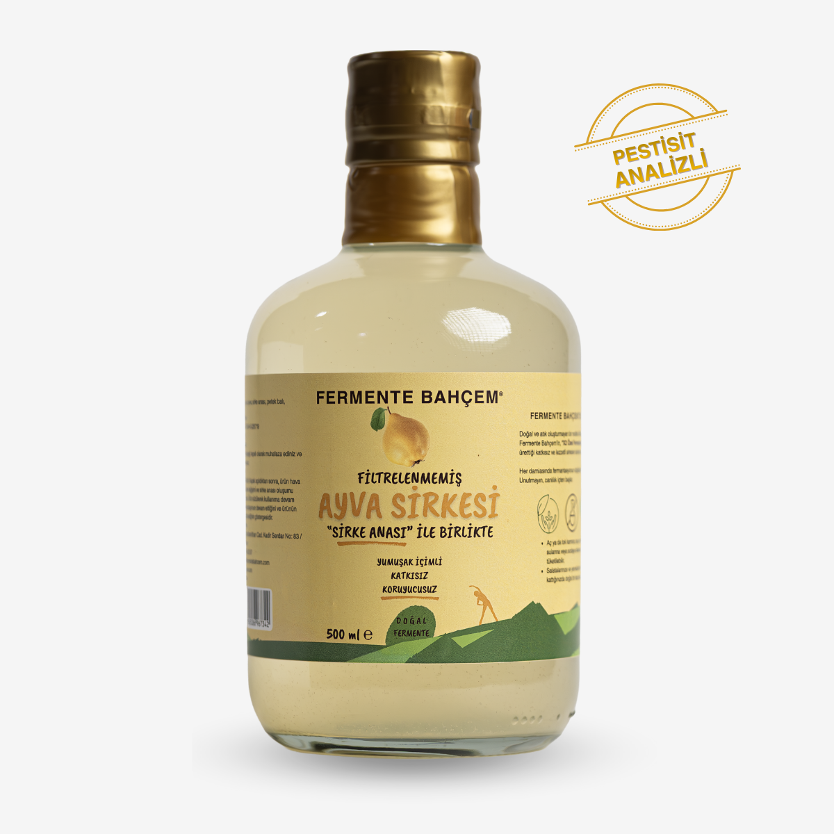 Doğal Ayva Sirkesi 500 ml (PESTİSİT ANALİZLİ)