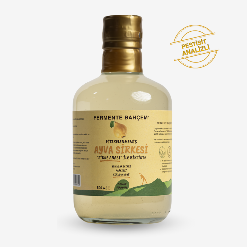 Doğal Ayva Sirkesi 500 ml (PESTİSİT ANALİZLİ)
