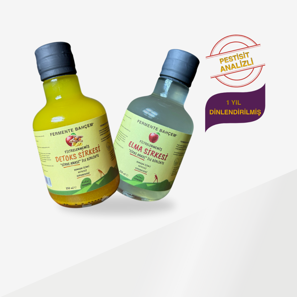 Fermente Başlangıç Seti ( ELMA SİRKESİ 250 ml, DETOKS SİRKESİ 250 ml)