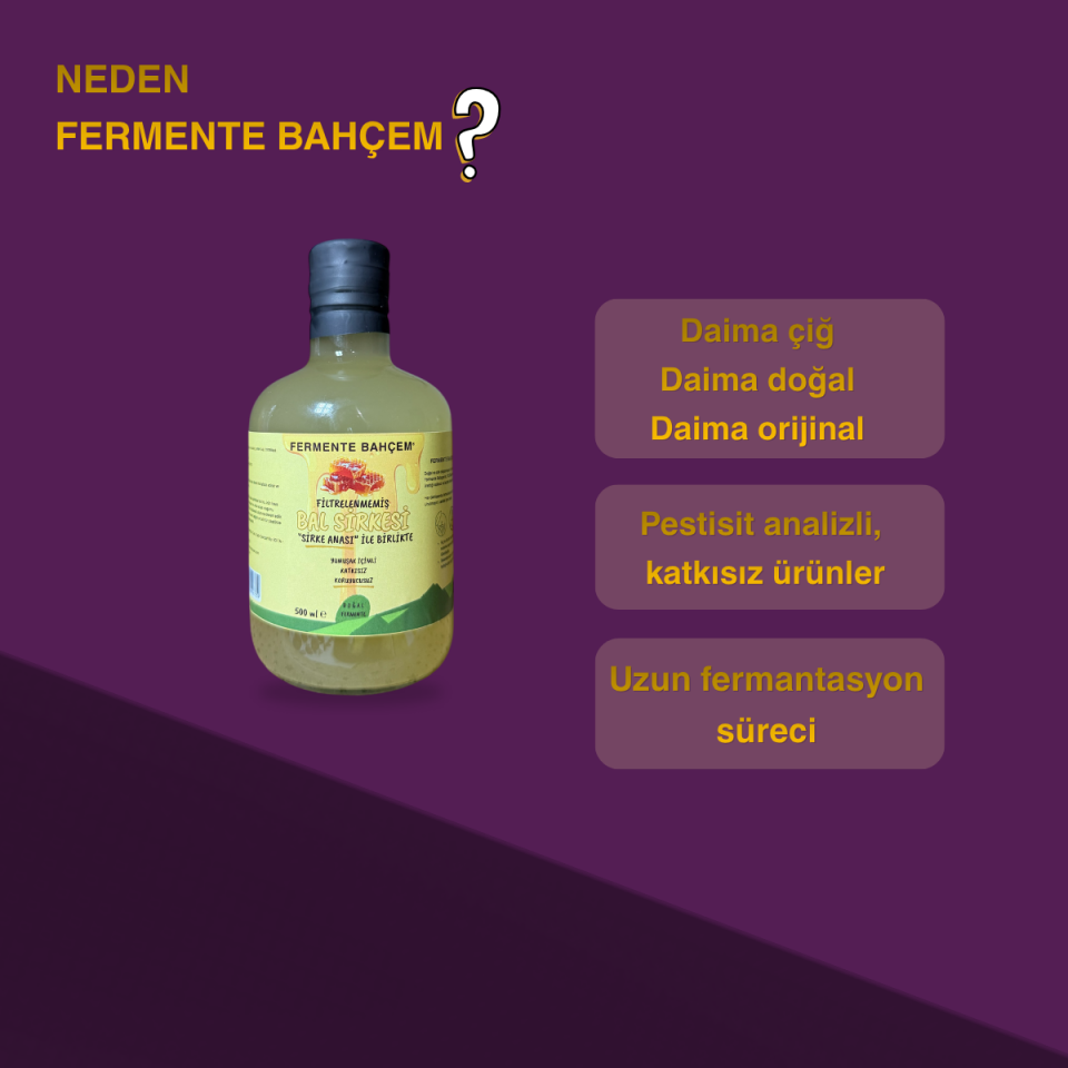 Doğal Bal Sirkesi 500 ml (PESTİSİT ANALİZLİ)