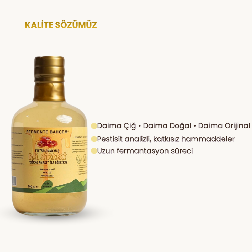 Doğal Bal Sirkesi 500 ml (PESTİSİT ANALİZLİ)