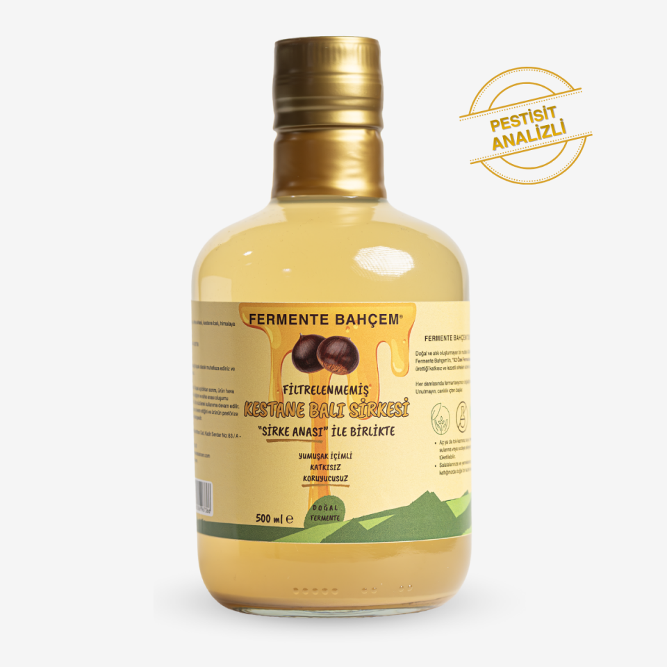 Doğal Kestane Balı Sirkesi 500 ml (PESTİSİT ANALİZLİ)